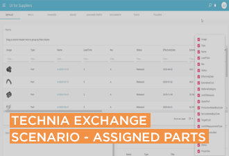 technia exchange scenario - assigned parts